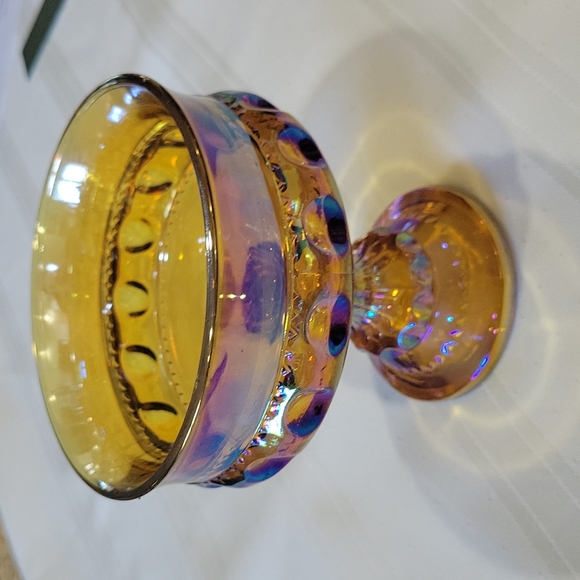 Carnival Glass Other - Vintage Amber Carnival Glass Candy Dish